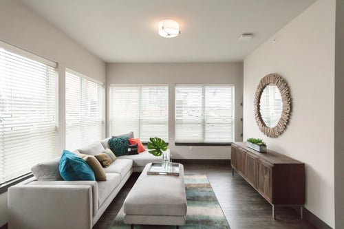 Living room at Encore at Forest Park in St. Louis, MO 63110