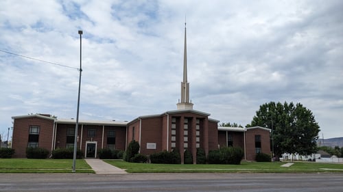 Church building of The Church of Jesus Christ of Latter-day Saints located at  140 South Main Street in Monroe, UT.