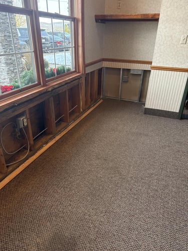 A commercial waiting room after mold remediation in Mt. Pocono