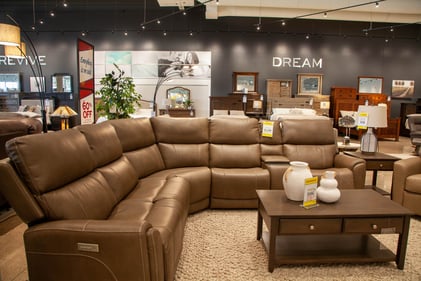 Bloomington Slumberland Furniture leather power reclining sectional