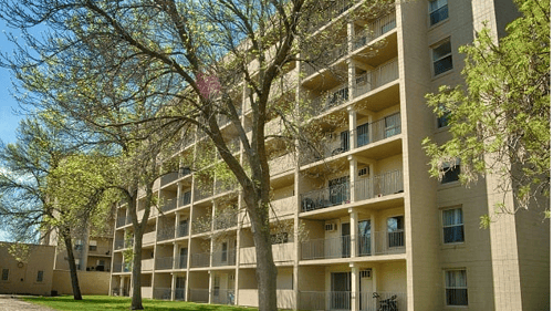 Apartment building at Knollwood Towers West Apartments