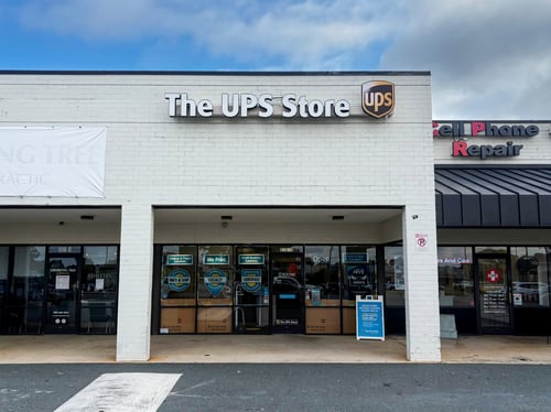Storefront of The UPS Store 2078 in Mooresville, NC.