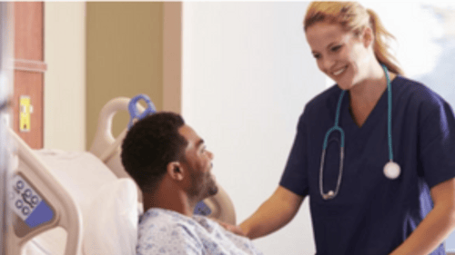 nurse helping a patient