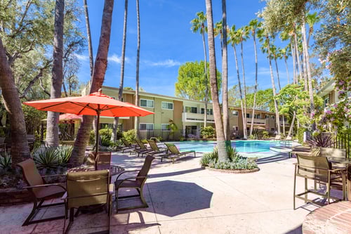 Pool Area at Villa Vicente in Los Angeles
