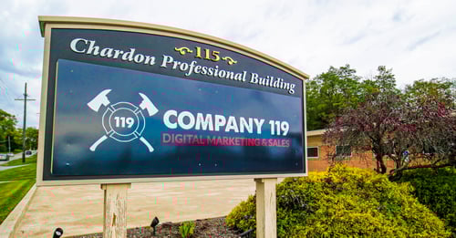 Company 119 exterior sign