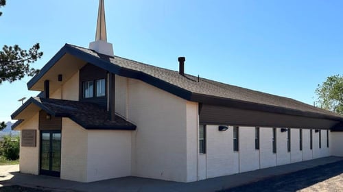 The Church of Jesus Christ of Latter-day Saints meetinghouse in Kaibito, Arizona, where members gather for worship and service
