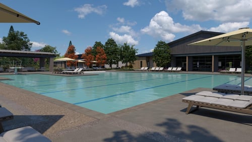 Community pool and clubhouse