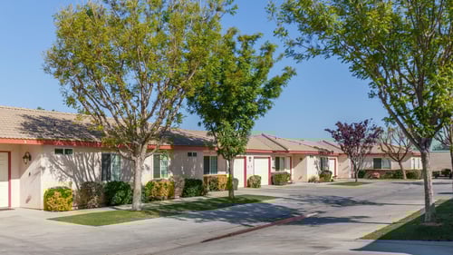 Buildings exterior at Tyner Ranch Townhomes Bakersfield, CA 93307