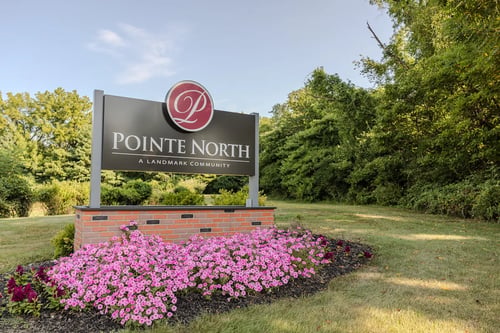 Property Signage at Pointe North Apartments, Bethlehem