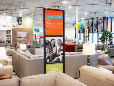 Sunset Hills Slumberland Furniture welcome sign