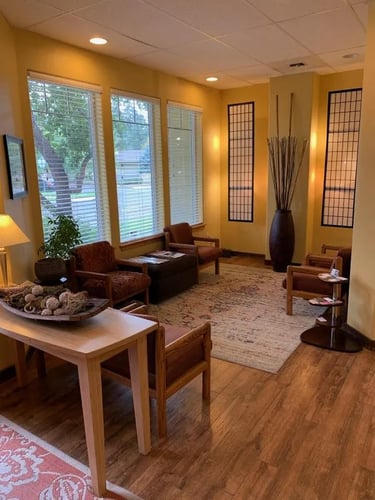 The patient waiting area