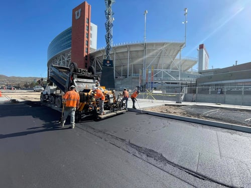Asphalt paving crew equipment Mapleton Utah Utah County Utah Valley