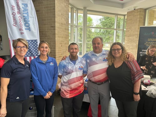 Patriot Heating, Cooling and Air Quality team networking at the GRIT event at Maryville University!