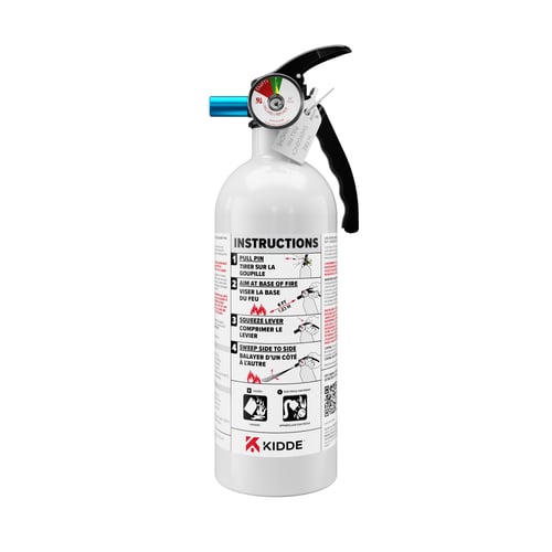 Front facing image of 5-B:C Kitchen/Garage Home Series White Fire Extinguisher