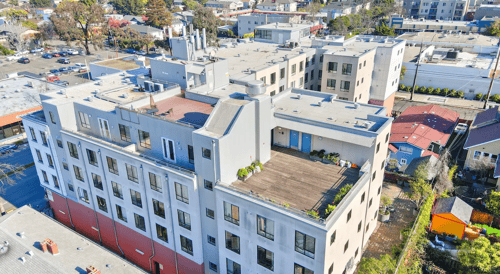 Aerial View at Acton Courtyard, Berkeley, CA