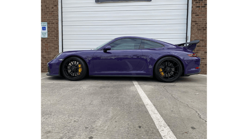 purple Porsche