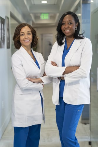 Dr. Kira Toulson and Dr. Yemisi Akpabio