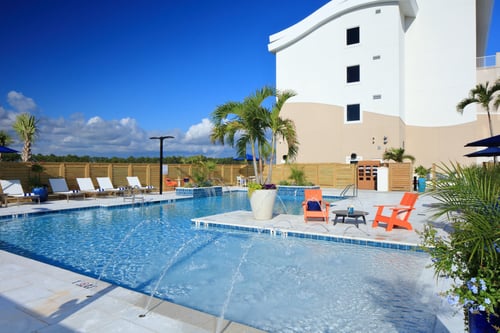 Take a dip in our large outdoor pool
