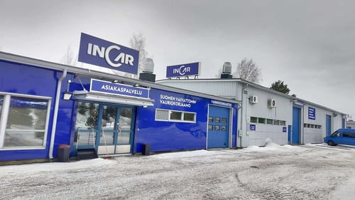 InCar Seinäjoki Hyllykallion toimipisteen ulkokuva ja sisäänkäynti