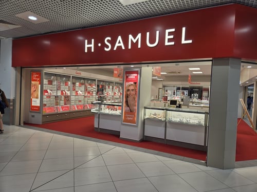 H. Samuel store exterior with visible signage and glass-front display.