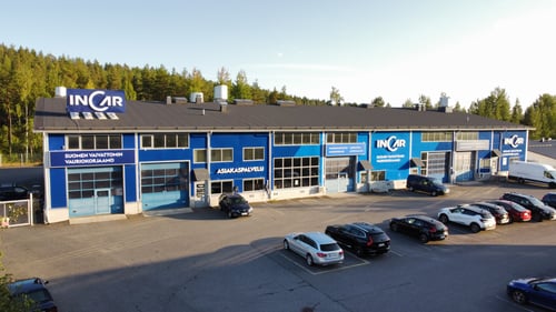 InCar Jyväskylä Seppälänkankaan toimipisteen ulkokuva ja sisäänkäynti