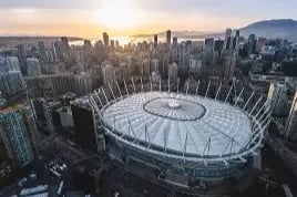 View of BC Stadium where FIFA 2026 games are held.