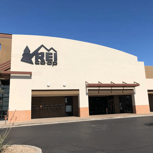The front of the REI store in Chandler, Arizona