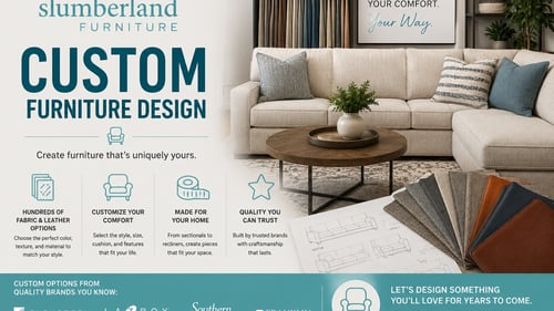 Design your furniture your way with our custom furniture design options