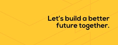 Let's build a better future together banner