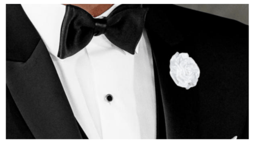 close up of a black tuxedo