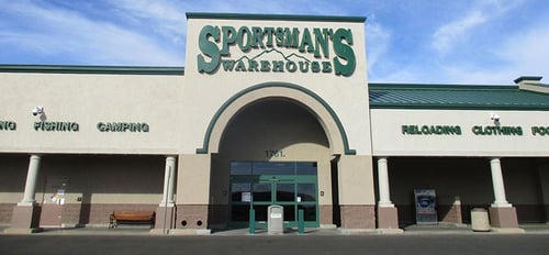 The front entrance of Sportsman's Warehouse in Prescott