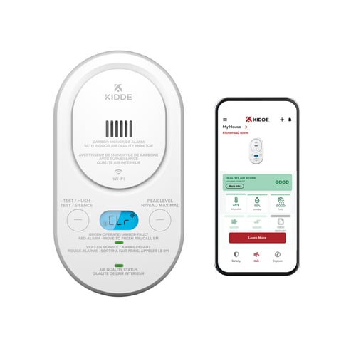 Smart Carbon Monoxide Alarm with Indoor Air Quality Monitor, Plug-In with AA Backup Battery