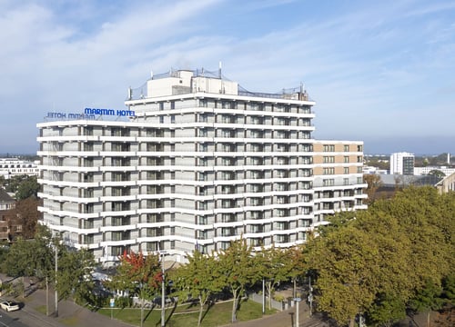 Vogelperspektive Außenansicht vom MAritim Hotel Darmstadt