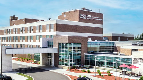 Exterior image of Rochester Regional Health Newark-Wayne Community Hospital