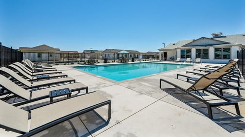Apartment complex with pool at Estia Roseville, Roseville, CA
