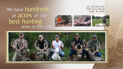 brochure with hunters displaying catch