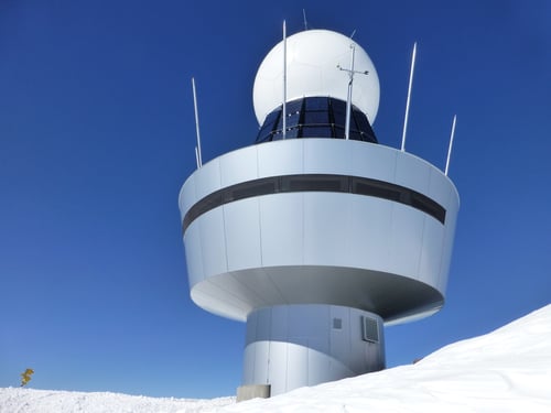 Radarstation Owarna, Crans-Montana - Fassade
