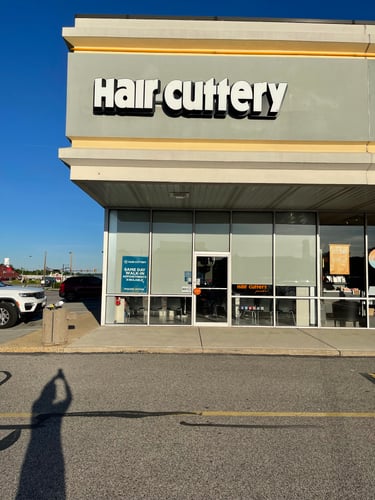 The front entrance of Hair Cuttery at Grant and the Blvd.
