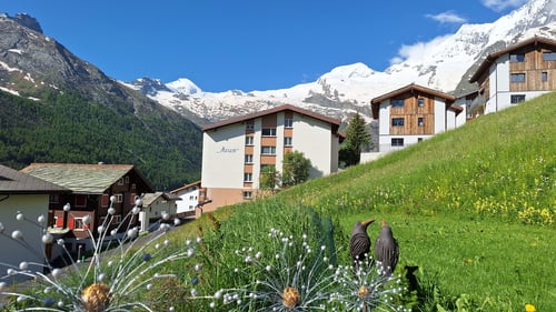 Ferienwohnungen Apartments Azur Saas-Fee von der Nordseite