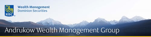 Andrukow Wealth Management Group text on mountain background.