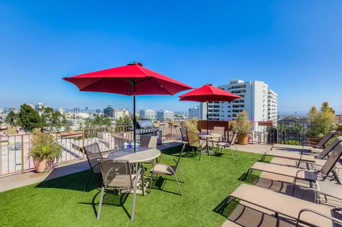 Rooftop Terrace at Joro Properties in Hollywood, CA 90046