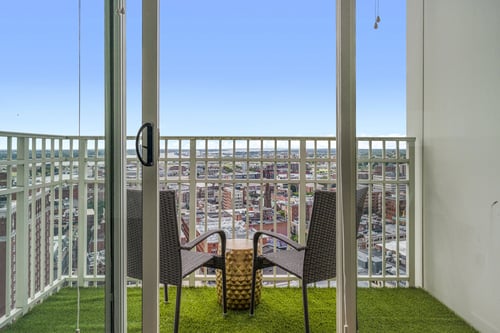 Balcony view at Residences Providence in Providence, RI 2903