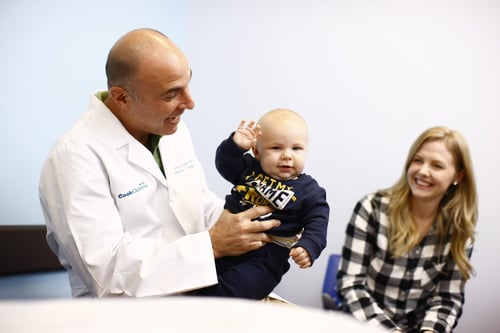 Dr. Kaye with patient