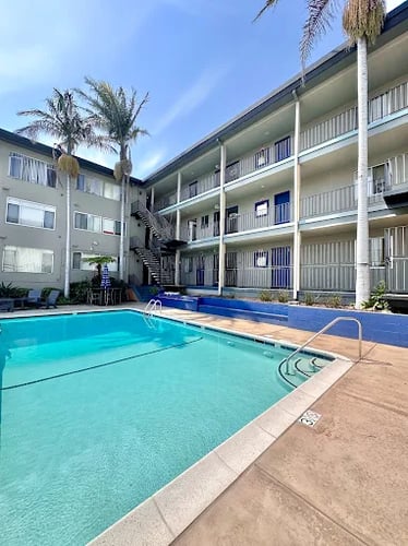 A large swimming pool at The Chase Apartment Homes, Oakland, CA 94606