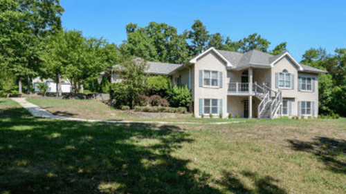 large taupe 2 story home