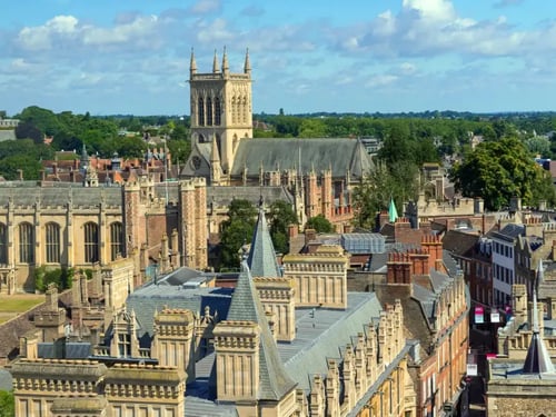 Cambridge skyline aerial views
