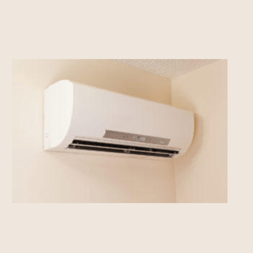 ductless mini split installed on wall