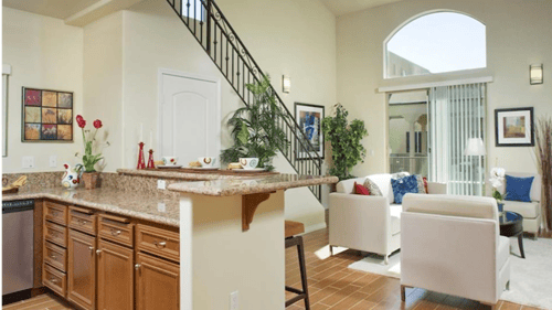 Living room at The Verandas in Canoga Park, CA 91304
