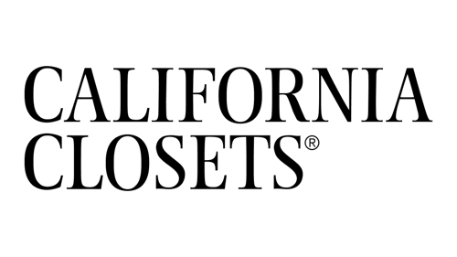 Horizontal California Closets Business Logo on a White Background