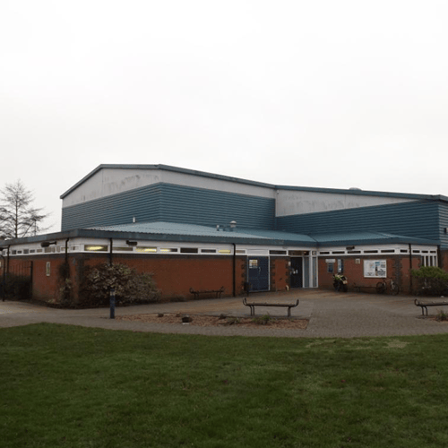 Outside the entrance of Brackenbury Sports Centre